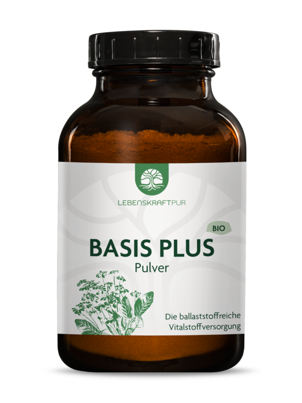 Bio Basis Plus | Vitalstoffreich 100 % Bio-Premiumqualität Bio Basis Plus ist eine leistungsstarke Mischung aller essenzieller Nähr- und Vitalstoffe in Rohkostqualität. Sie umfasst das Beste aus über 40 aufeinander abgestimmter Zutaten. Das Pulver ist reich an Antioxidantien, Vitaminen, Mineralstoffen, Spurenelementen, Ballaststoffen, Enzymen und probiotischen Milchsäurekulturen.