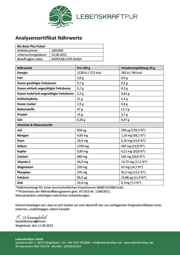 Bio Basis Plus | Vitalstoffreich 100 % Bio-Premiumqualität Bio Basis Plus ist eine leistungsstarke Mischung aller essenzieller Nähr- und Vitalstoffe in Rohkostqualität. Sie umfasst das Beste aus über 40 aufeinander abgestimmter Zutaten. Das Pulver ist reich an Antioxidantien, Vitaminen, Mineralstoffen, Spurenelementen, Ballaststoffen, Enzymen und probiotischen Milchsäurekulturen.