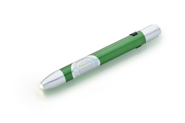 Magic Energy Pen | Brain-Y Magic Energy Pen mit 5G Folienaufkleber Biophotonen Energie Das Licht gibt es in den Farben gelb Magic Energy Pen zur Aktvierung der Selbstheilungskräfte Licht-Handakupunktur auf den koreanischen Handakupunkturpunkten. Energetisierung durch Biophotonen als Kriterium für gute Lebensmittel.