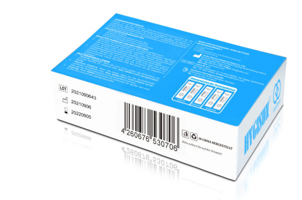 Corona Antigen Schnelltest Nasal | Hygisun COVID-19 Antigen Schnelltest Nasal mit CE laienzulassung (Kolloidales Gold) Die neue Testmethode des Covid-19 Antigen Schnelltests erleichtert die Probeentnahme um einiges. Durch einen Nasenabstrich im vorderen Bereich der Nase kann eine qualitative in-vitro-Bestimmung des neuartigen Coronavirus-Antigen vorgenommen werden.