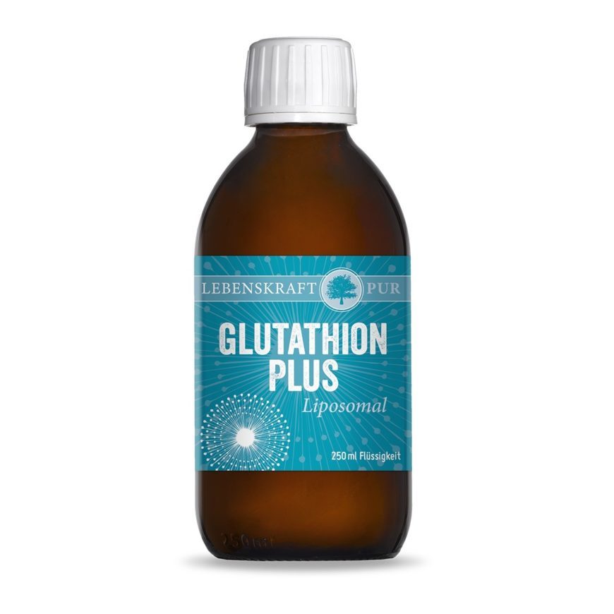 Glutathion Plus Liposomal | Glutathion Plus Liposomal Beste Bioverfügbarkeit, kombiniert mit Vitamin C zum Schutz vor oxidativem Stress Reduziertes Glutathion Glutathion Plus Liposomal enthält ausschließlich reduziertes Glutathion (GSH): Bei reduziertem Glutathion handelt es sich um die Form von Glutathion, die sowohl antioxidative Eigenschaften besitzt, als auch die anderen biologischen Funktionalitäten von Glutathion erfüllen kann.