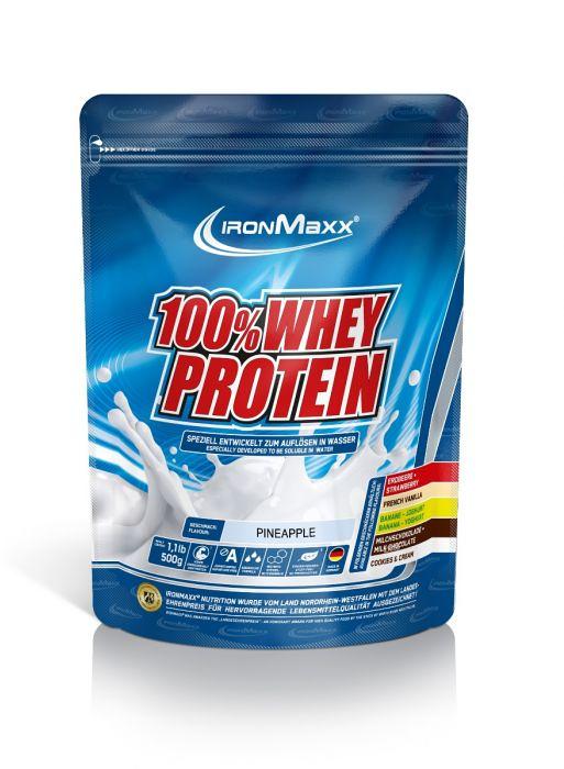 100 Pro Whey Protein 500g Beutel | 100 Pro Whey Protein 500g Beutel der Meilenstein im Eiweißsektor, 100% Wheyprotein auf Wasserbasis! Die Vorteile von mit Wasser angerührten Proteindrinks sind vielfältig und von größter Bedeutung, insbesondere für Bodybuilder und Körperbewusste, die nichts dem Zufall überlassen wollen. Durch das Anrühren von Eiweißpulver mit Wasser werden weniger Kalorien und Fette (Die sonst in der Milch enthalten sind) aufgenommen. Vor allem bei Whey Proteinen (Molkeneiweiß), die meistens unmittelbar nach dem Training bzw. der körperlichen Belastung verzehrt werden, ist eine Zubereitung mit Wasser sehr sinnvoll.