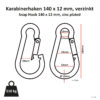 Karabinerhaken 140mm x 12mm – Bild 4