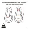 Karabinerhaken 80mm x 8mm – Bild 4