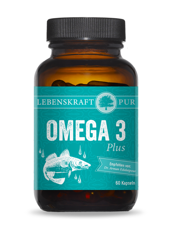 Omega 3 Plus | MSC-zertifiziert 100 % schadstofffrei reines Fischöl Omega 3 Plus liefert in einer einzigartigen Rezeptur hochwertige und an Reinheit und Frische kaum zu überbietende Omega-3-Fettsäuren. Darunter auch zu einem hohen Anteil die wertvollen Fettsäuren EPA und DHA. Ergänzt werden die Fettsäuren mit natürlichem Astaxanthin aus der Blutregenalge (Hämatococcus pluvialis). Das stärkste natürliche Antioxidans, welches außerdem die Blut-Hirn-Schranke überwinden kann. Also sowohl im fett- wie im wasserlöslichen Milieu wirkt.