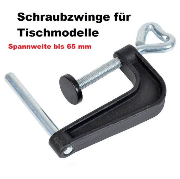 Schraubzwinge für Tischmodelle bis 65mm | Eschenfelder Schraubzwinge für Tischmodelle bis 65mm  Schraubzwinge aus Stahl für die Tischmodelle der Kornquetsche und die Malzquetsche, sowie Haferquetsche.  