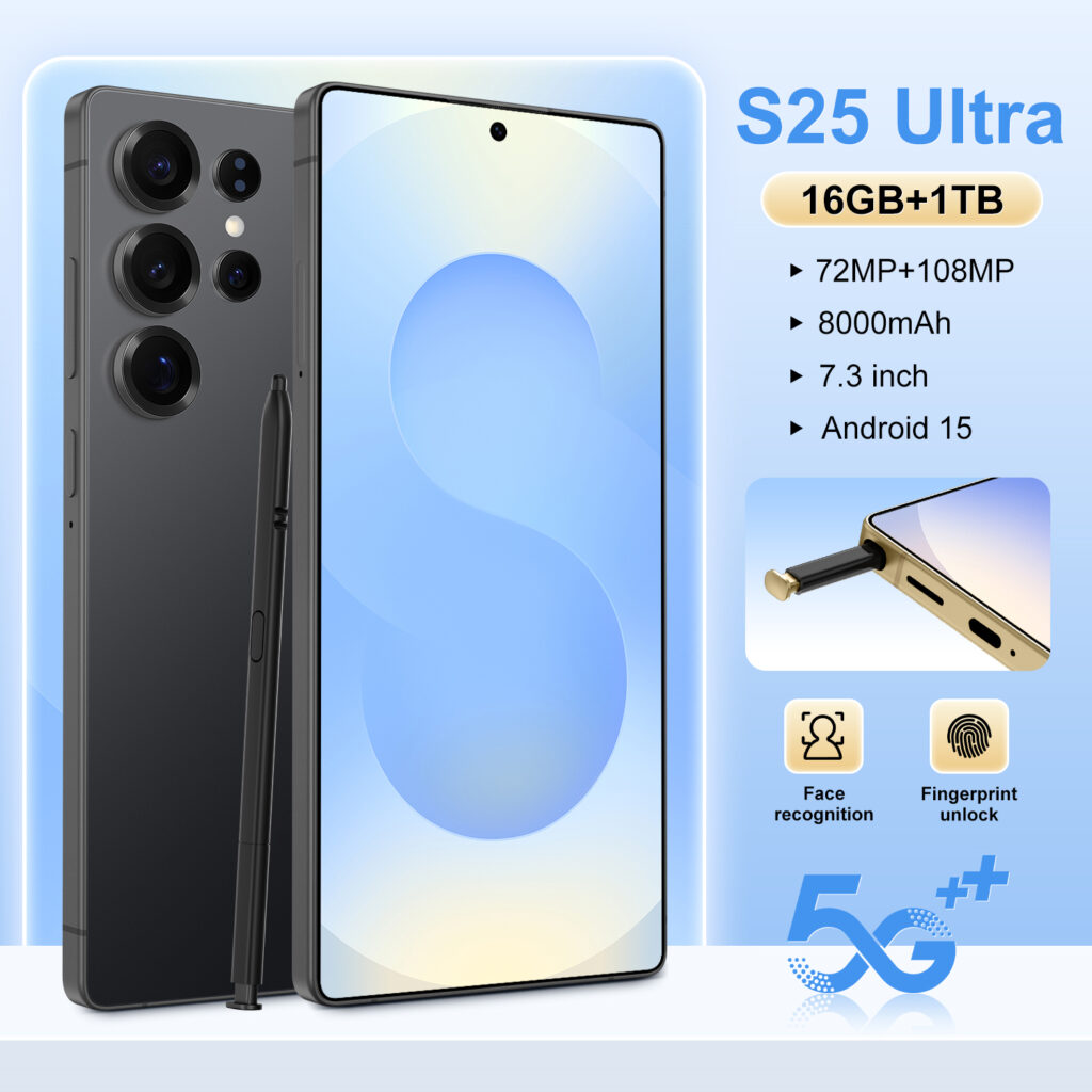 S25 Ultra Elite | S25 Ultra Elite 16GB 1TB 5G Smartphone Vollständig Anbieter frei entsperrtes Smartphone Entdecken Sie das S25 Ultra Elite – Kraftvolles Smartphone für Gaming, Business & Entertainment! Mit Snapdragon 8 Gen3, HD-Gaming mit Dual-SIM und 7,3-Zoll-OLED-Display-Bildschirm Android 15