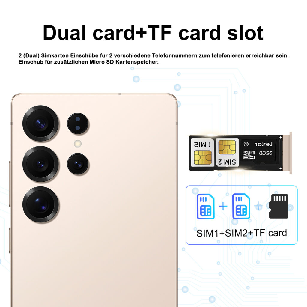 S25 Ultra Elite | S25 Ultra Elite 16GB 1TB 5G Smartphone Vollständig Anbieter frei entsperrtes Smartphone Entdecken Sie das S25 Ultra Elite – Kraftvolles Smartphone für Gaming, Business & Entertainment! Mit Snapdragon 8 Gen3, HD-Gaming mit Dual-SIM und 7,3-Zoll-OLED-Display-Bildschirm Android 15