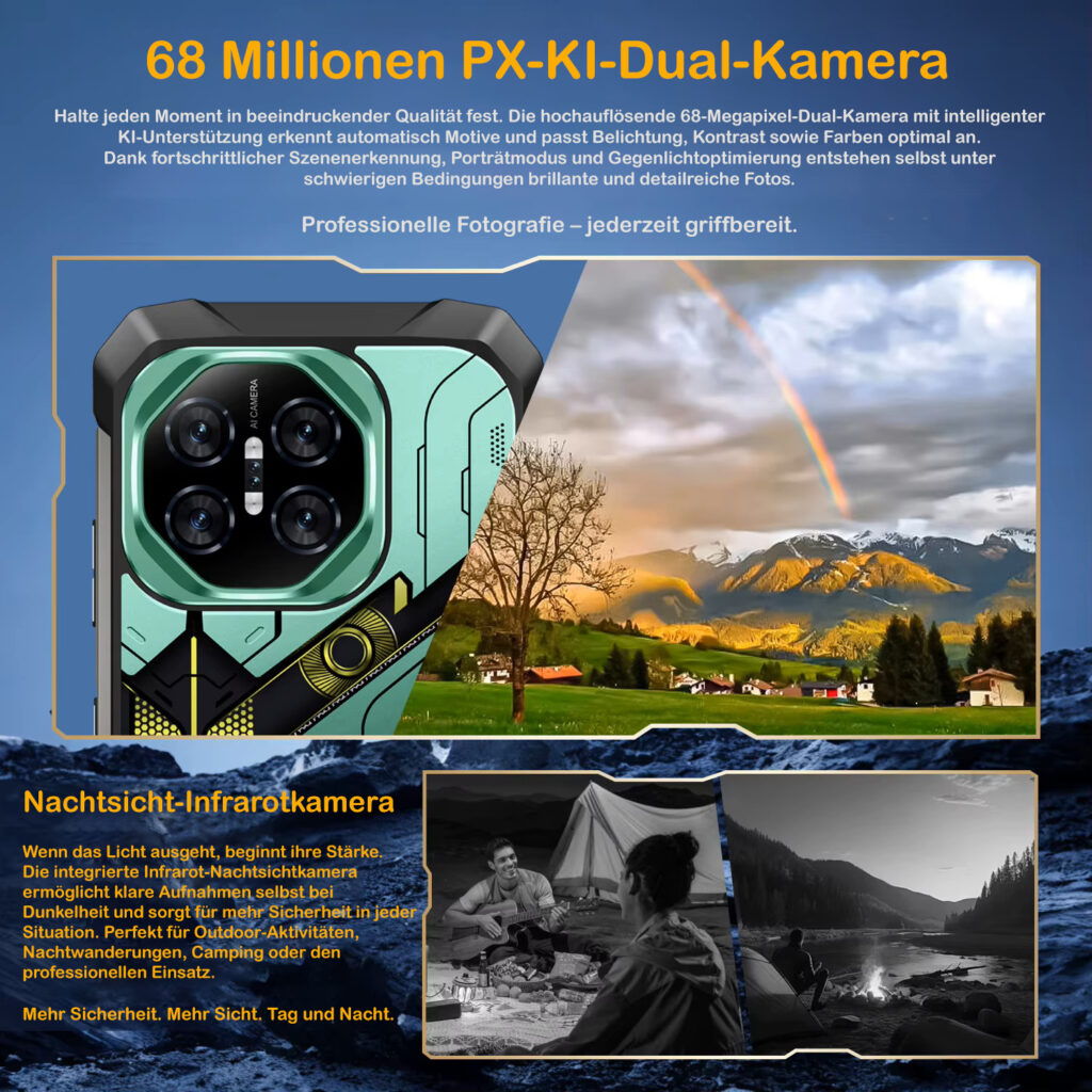 S26 Ultra Rugged 20 S26 Ultra Rugged | S26 Ultra Rugged 16GB 1TB 5G LTE Smartphone Vollständig Anbieter frei entsperrtes Smartphone NEU Entdecken Sie das S26 Ultra Rugged – Schwerer Bolide - Kraftvolles Smartphone für Gaming, Business & Entertainment! Dieses Smartphone macht alles mit. IP68 Wasserdicht - Sturtzsicher - Robustes Design: Entwickelt, um Stürzen und Stößen standzuhalten. Mit Snapdragon 8 Gen4, HD-Gaming mit Dual-SIM und 7,8-Zoll-Ultra HD Resulution Display-Bildschirm.